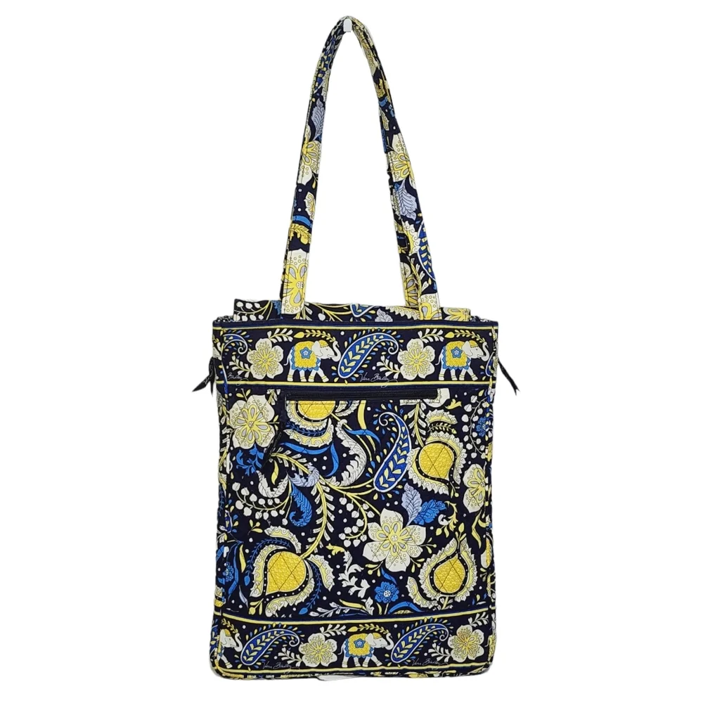 Vera Bradley New Ellie Blue Laptop Travel Tote Shoulder Bag Retired Print